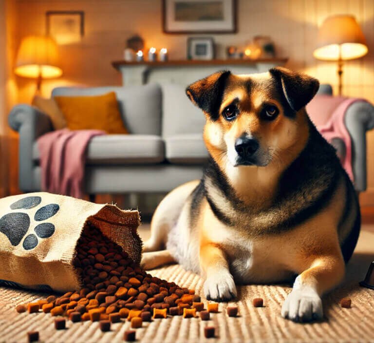 Meu cachorro comeu muita ração o que fazer