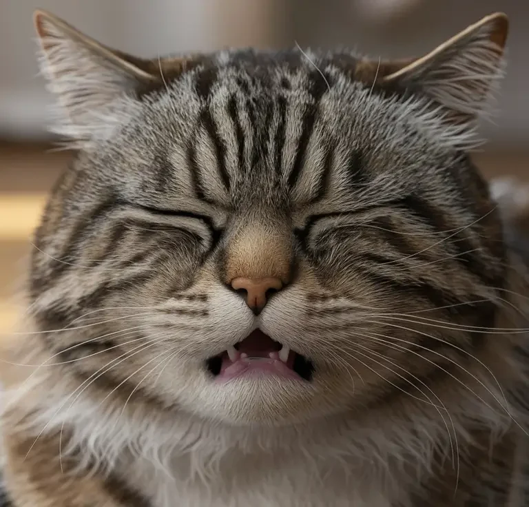 Gato Vomitando Espuma Branca